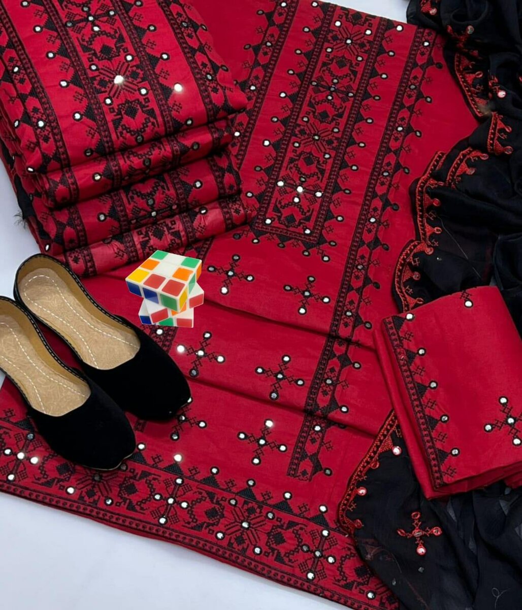 Stuff lawn cotton 3 pc ,Dc Free