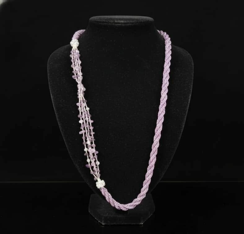 Collier sautoir en perles
