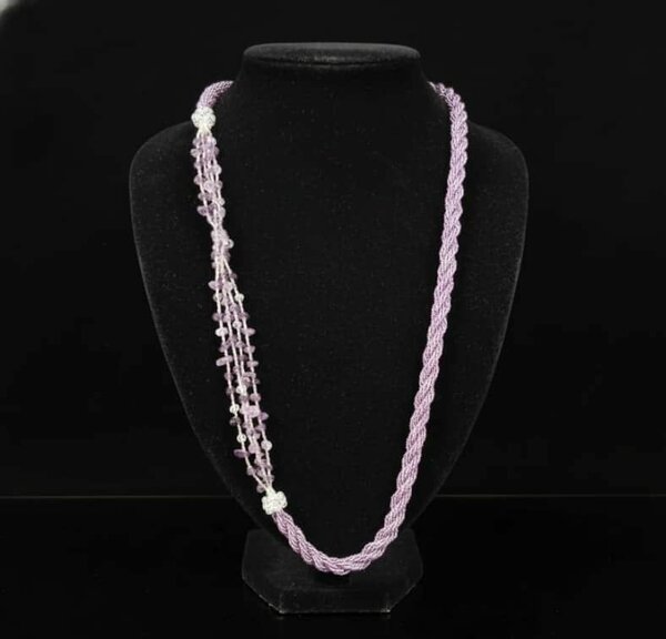 Collier sautoir en perles