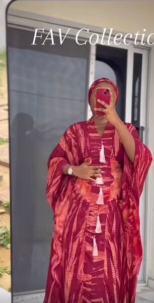 Caftan élégant rouge