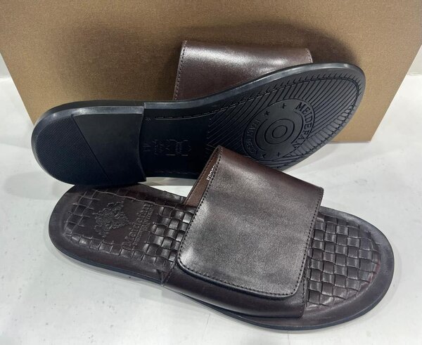 Leather slippers