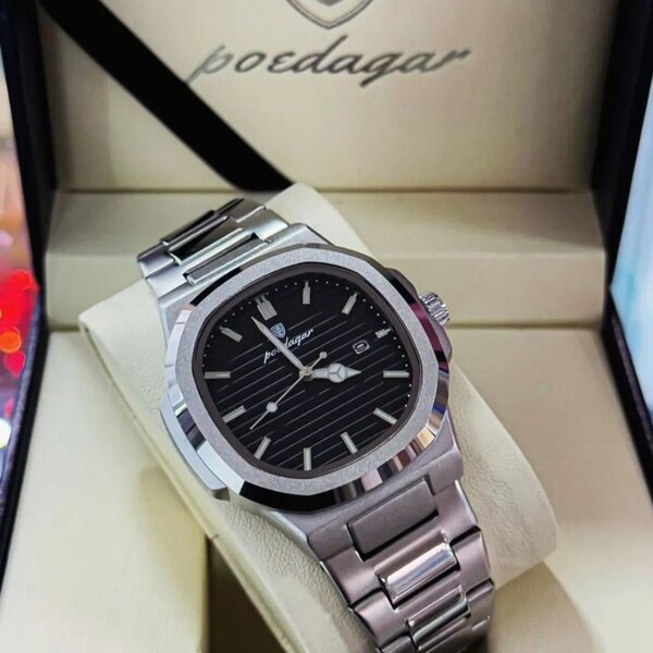 Montre Brillante Acier Homme