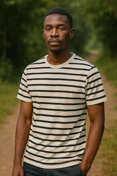 T-shirt rayé pour hommes