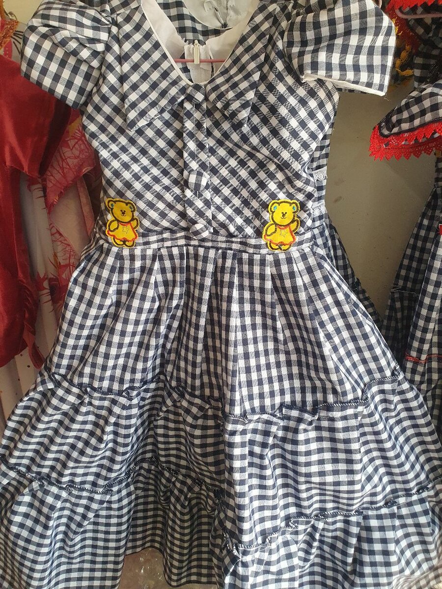 Robe à carreaux pour filles