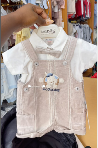 Baby set for a boy with a jumpsuit