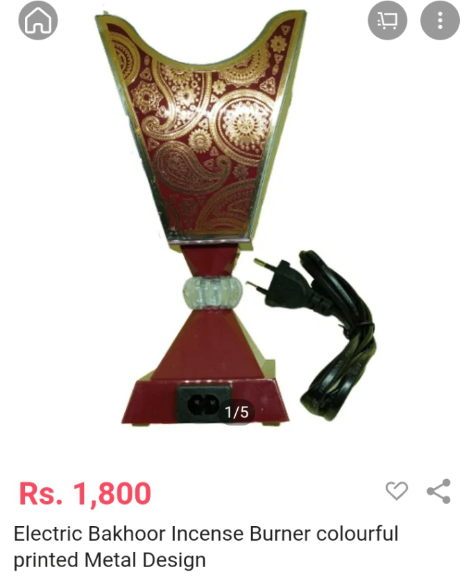 Electric bakhoor incense burner Colorful Printed Metal desig