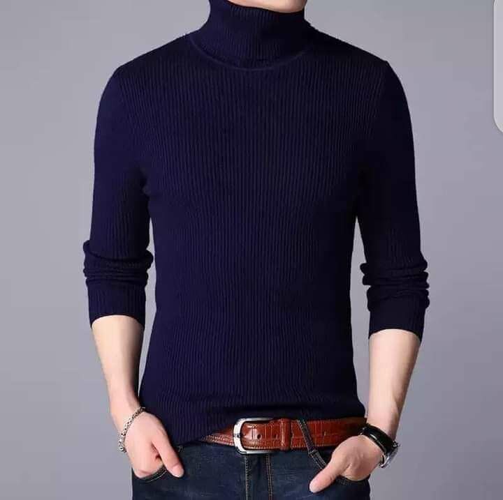 Pull col roulé élégant homme