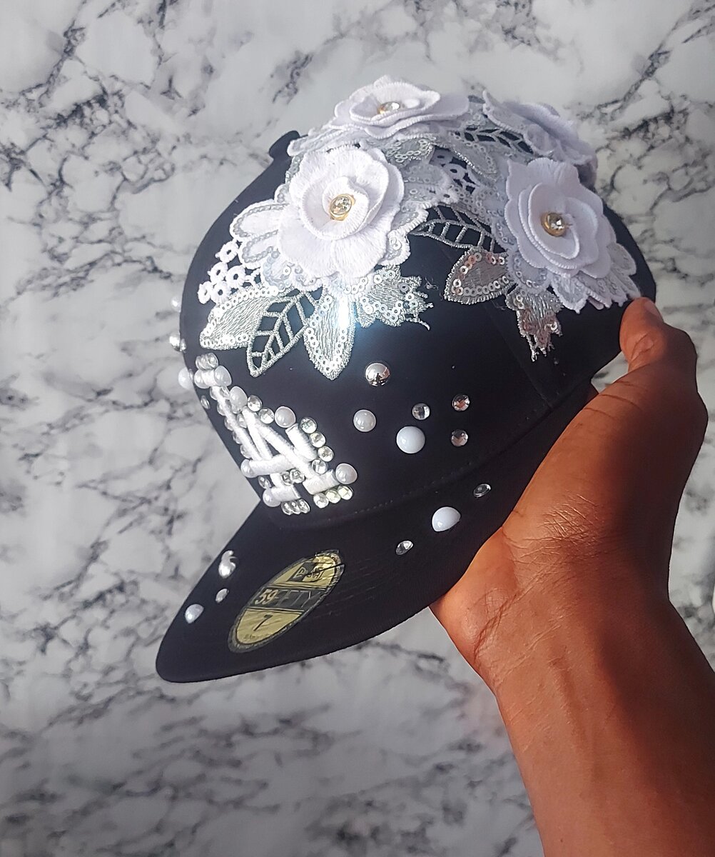 Casquette décorée florale