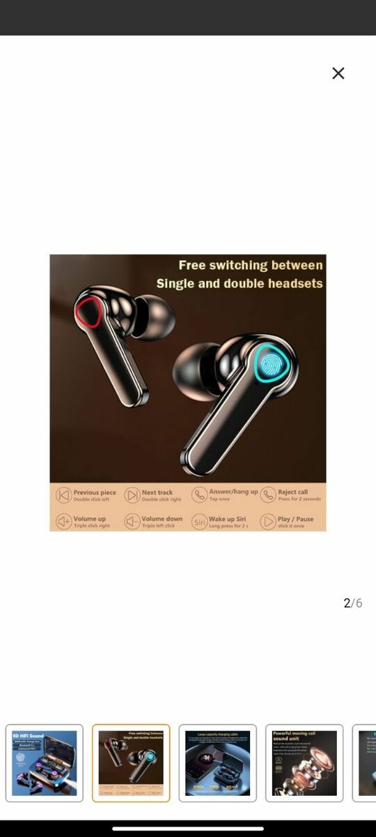 Écouteurs Bluetooth HiFi 9D