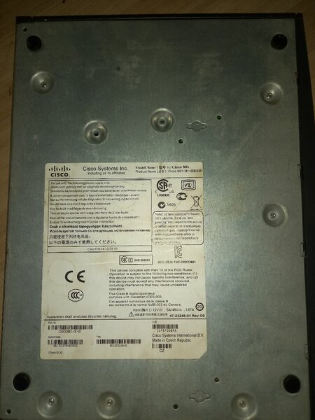 Cisco 881 k9 series Czech Republic made