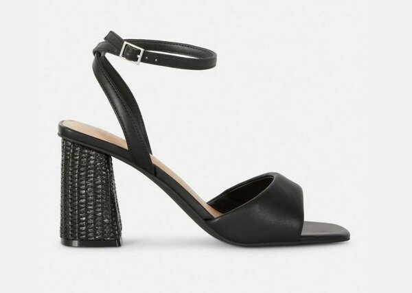 Raffia Heel Back Sandals