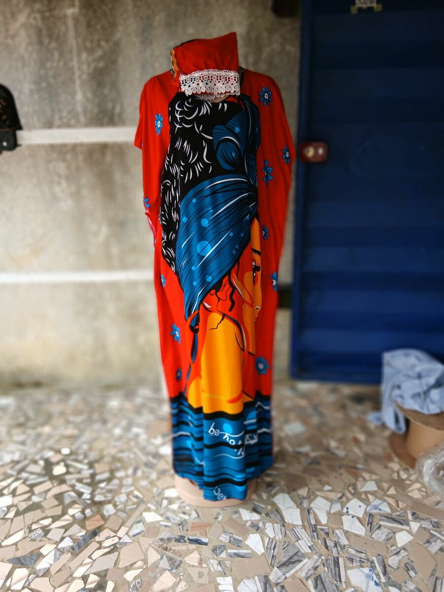 Boubou motif femme africaine