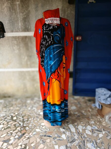 Boubou motif femme africaine