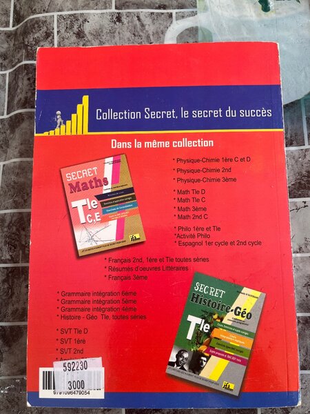 Livre Secret Anglais Tle
