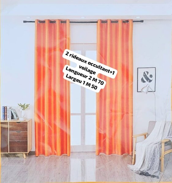 Rideaux occultants orange