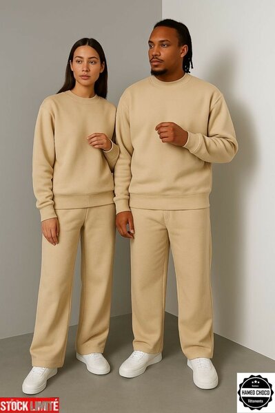 Ensemble de survêtement unisexe beige