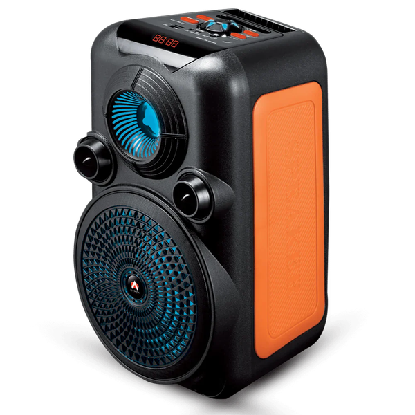 AUDIONIC MH-801 Wireless Bluetooth Rechargeable Speaker With Mic & Stand | Digital Display | RGB Lights.