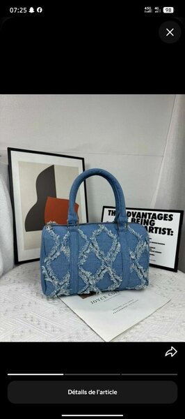 Sac à main en denim stylé