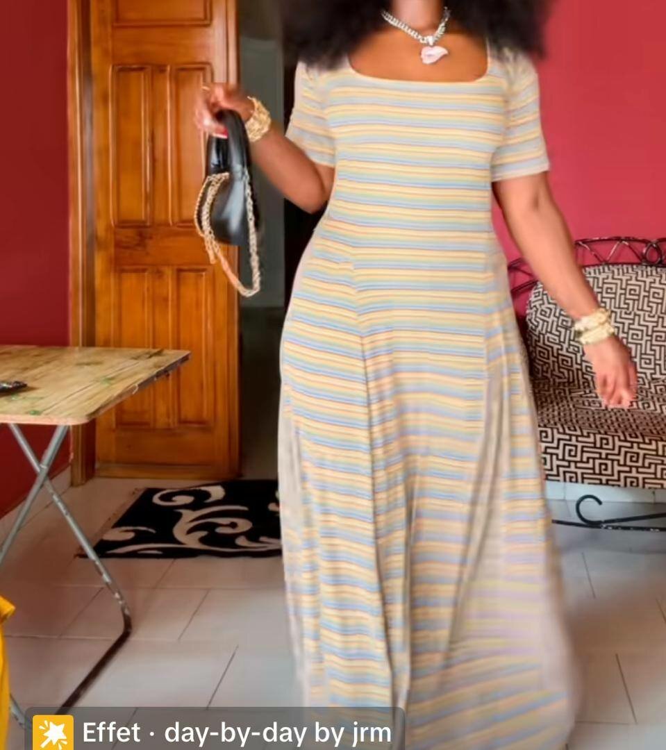 Robe longue à motif floral