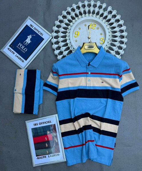 Polo homme rayé élégant