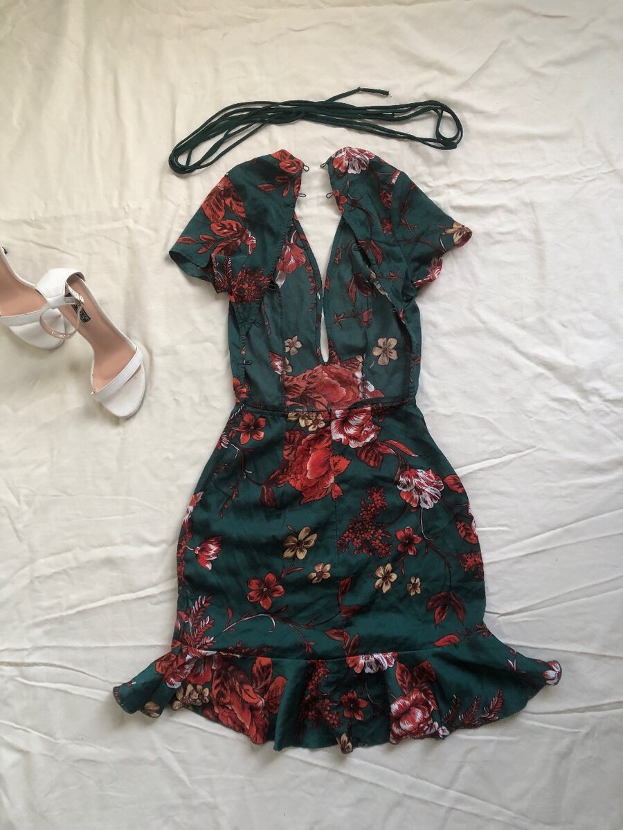 PLT Floral Lace Back Dress