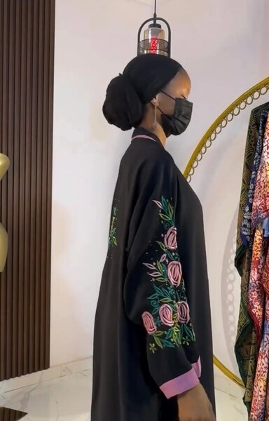 Embroidered Floral Abaya