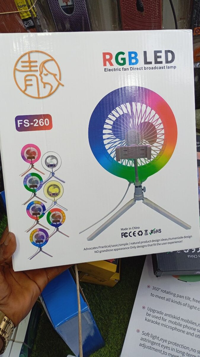 RGB soft RINGLIGHT WITH MINI FAN