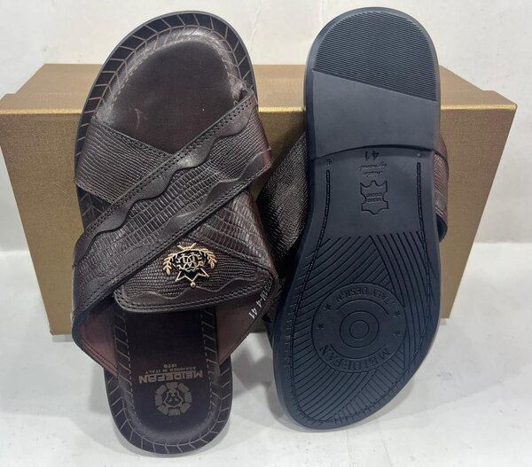 Leather slippers
