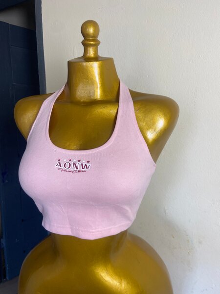 Débardeur court rose élégant