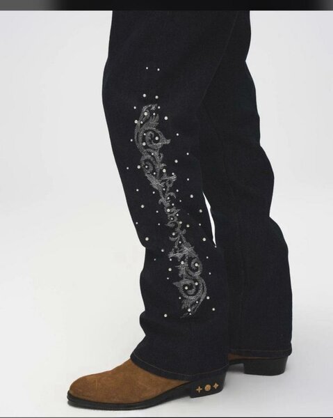 Pantalons élégants brodés