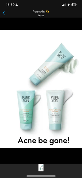 Pure Skin set, Radiance set, MATTIFYING set