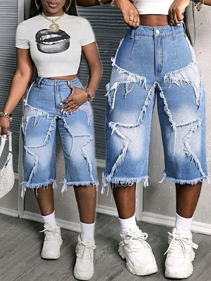 Shorts en jean déchiré