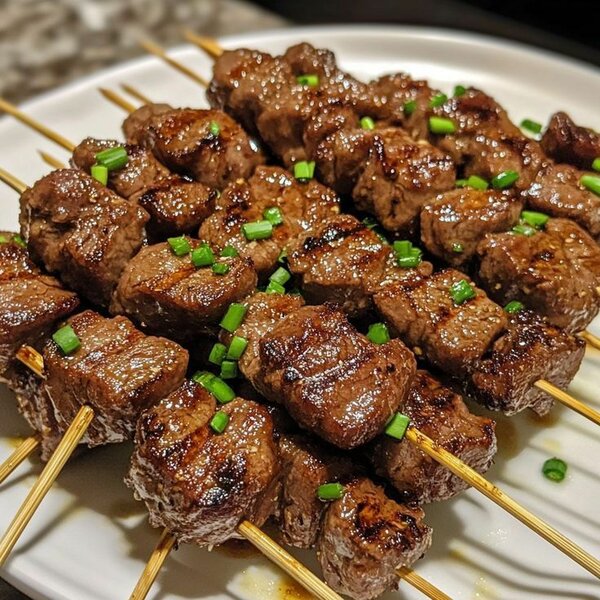 BROCHETTES DE BOEUF BRAISÉE