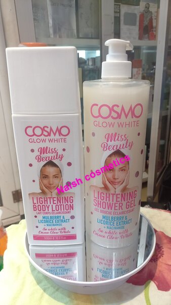 Cosmo shower gel and body lotion