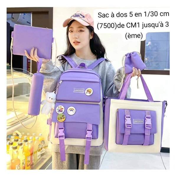 Ensemble Sac à Dos 5 en 1