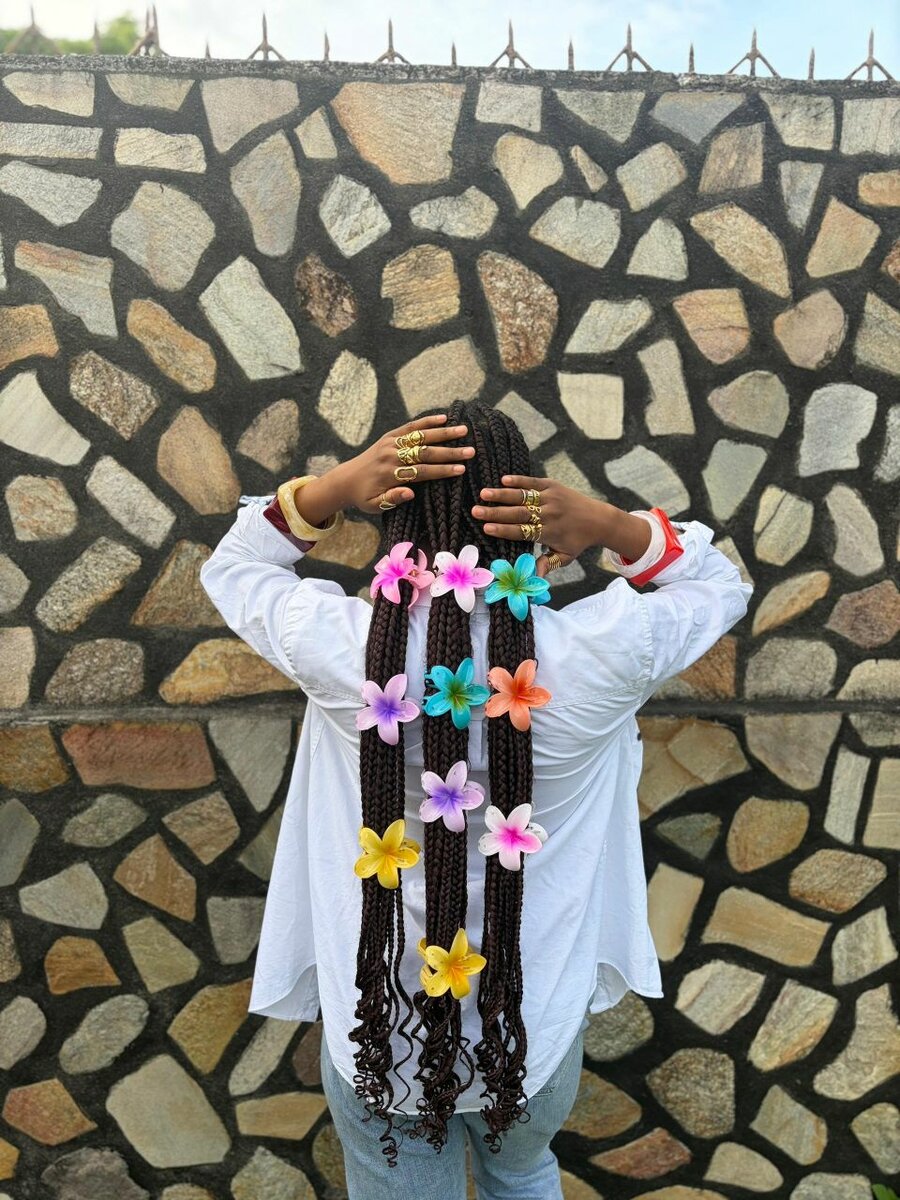 Pinces à cheveux fleuries