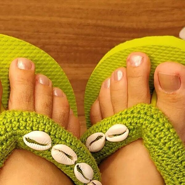 Sandale artisanale en crochet