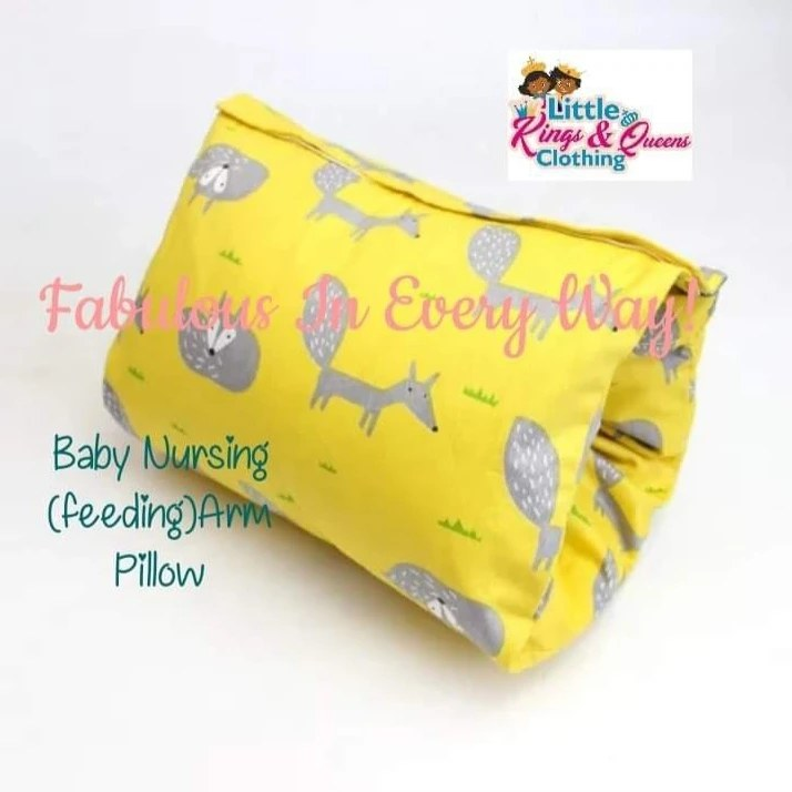 Yellow baby feeding pillow