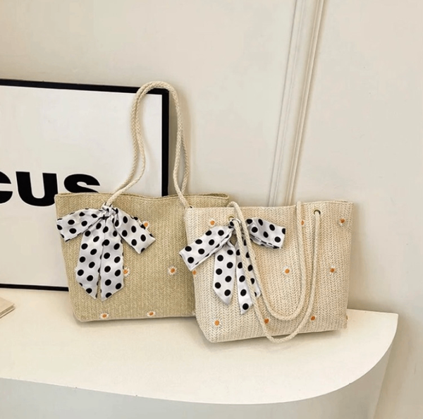 Sac cabas en paille élégant