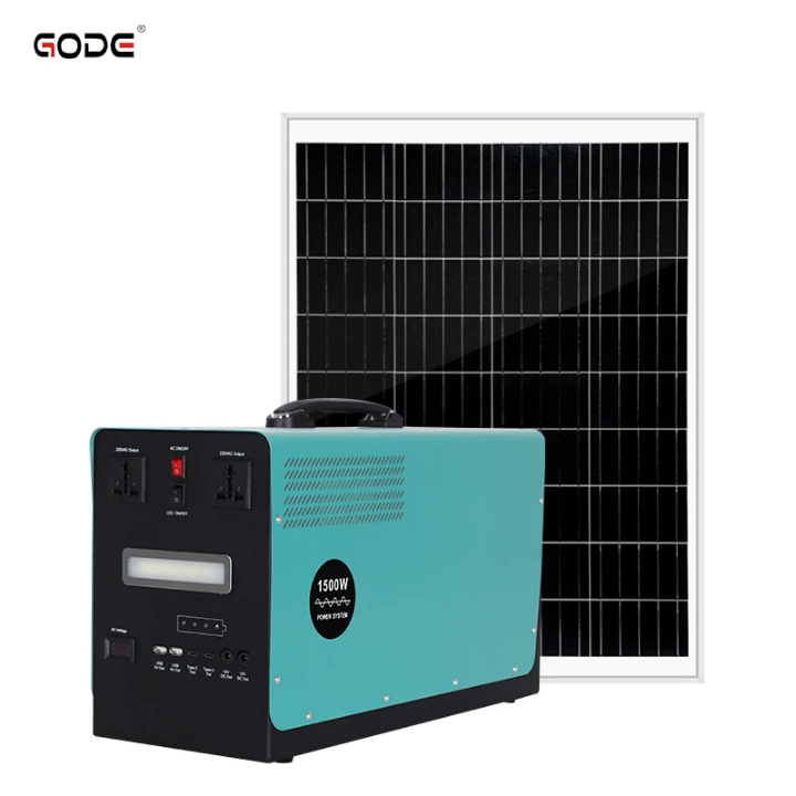 Système d'Énergie Solaire Portable 1500W
