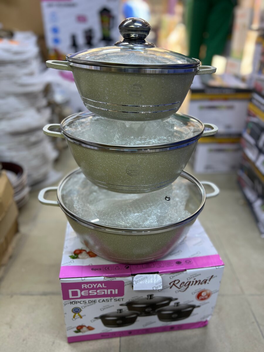 Set de Casseroles en Fonte avec Couvercles