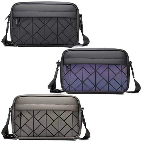 Geometric Crossbody Messenger Bag