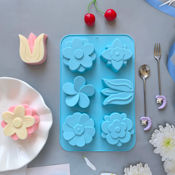 Moules à pâtisserie fleurs silicone