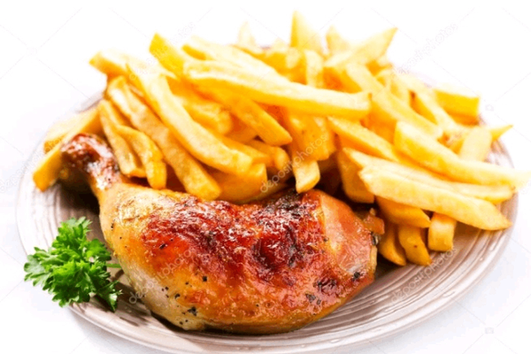 Poulet grillé et Frites