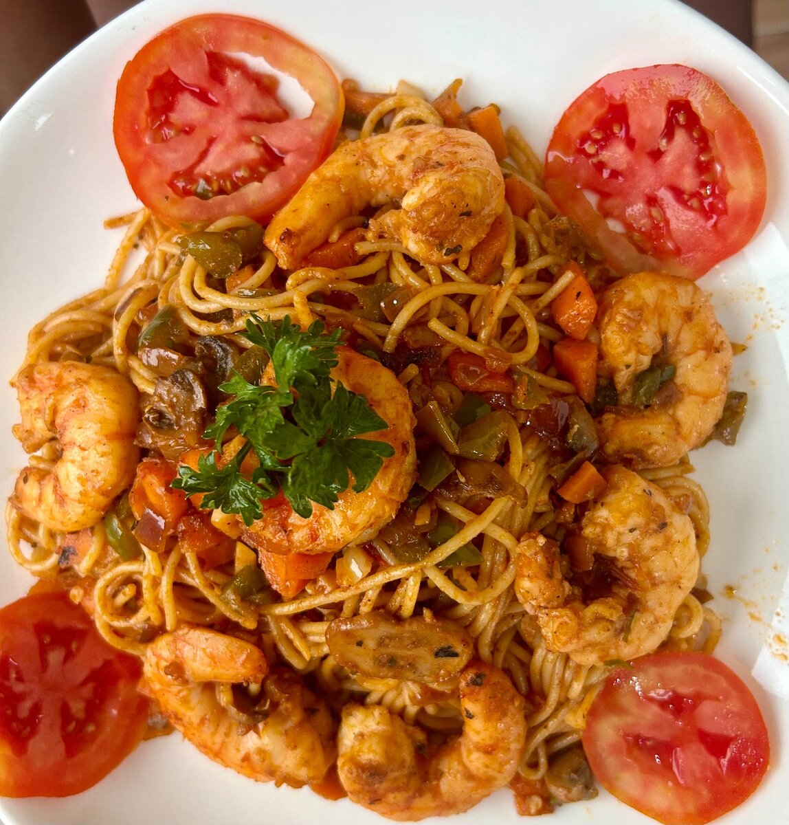 Spaghettaux crevettes épicées