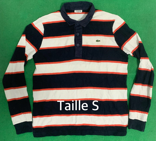 Polo rayé manches longues