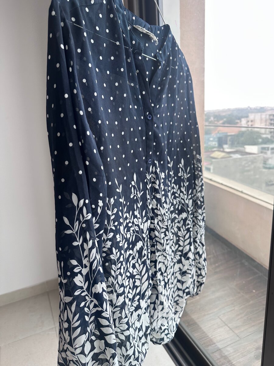 Chemise en mousseline à motifs