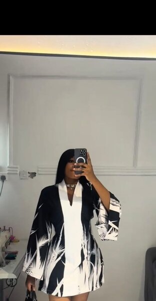 Robe kimono à imprimé élégant