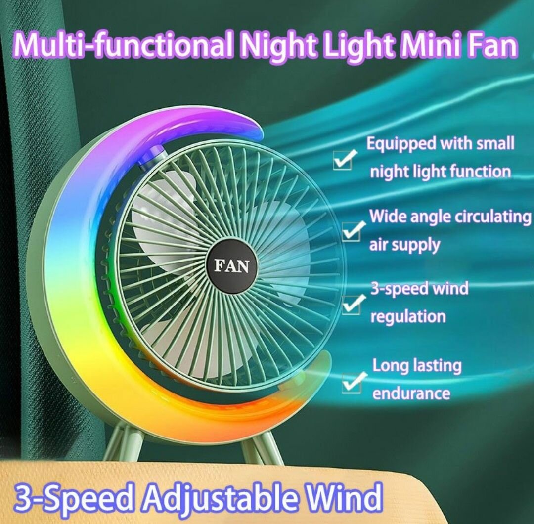 Rechargeable multi-light fan