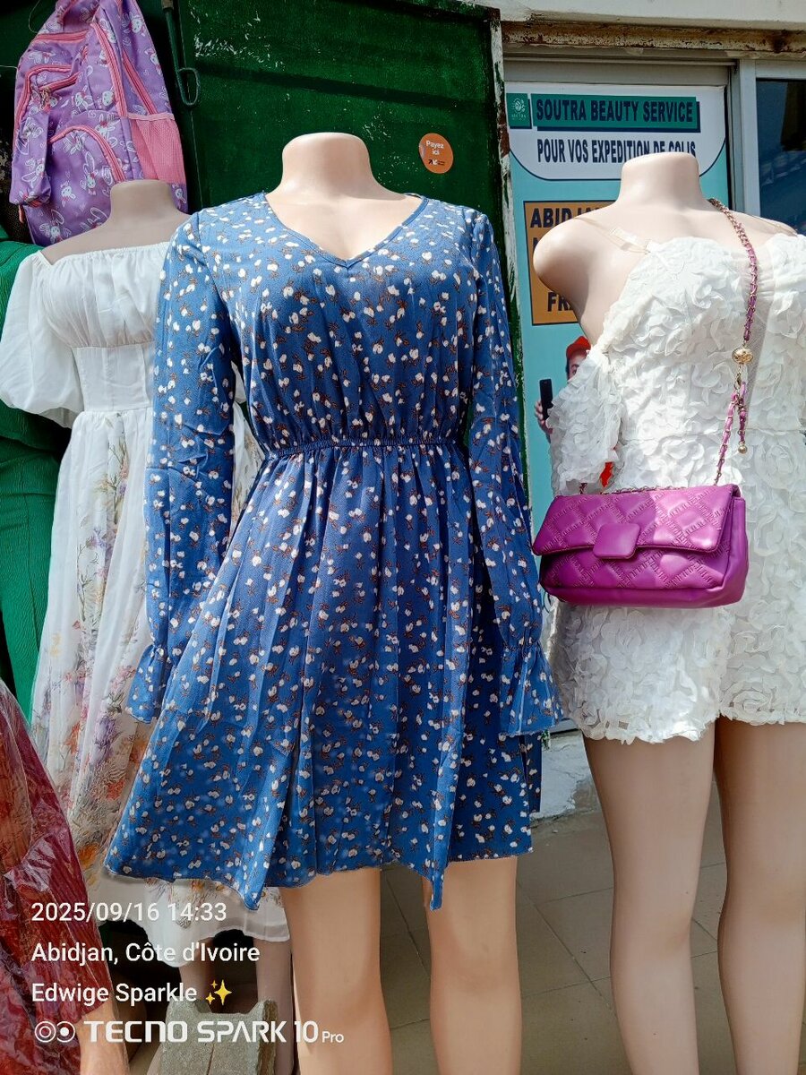 Robe Femme Élégante Bleue